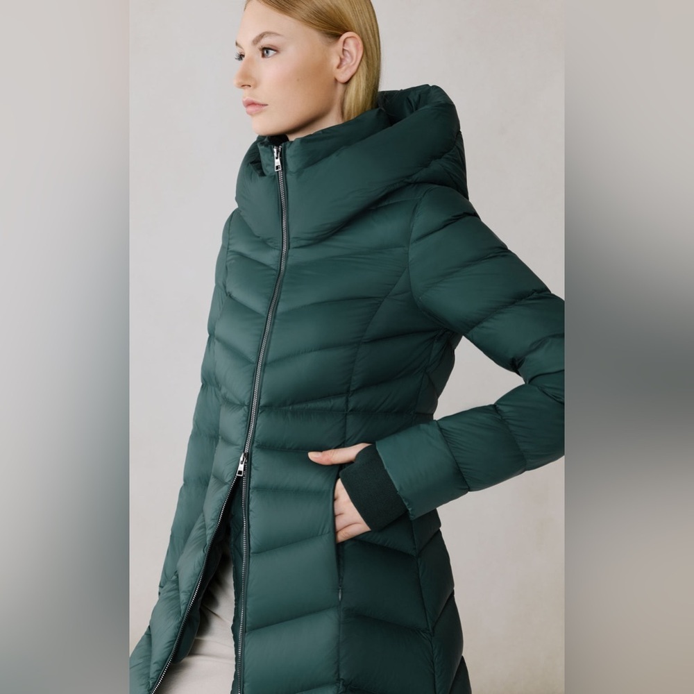 Soia + Kyo LITA-U Midi Down Puffer Jacket Midnight Forest - Picture 5 of 16
